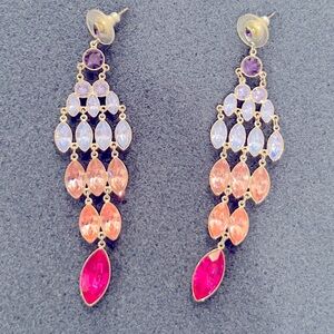 Swarovski earrings.